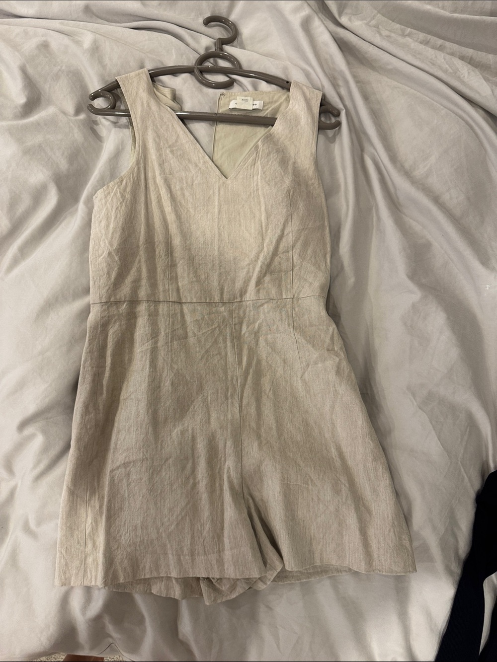 Club Monaco Light Beige Linen Romper